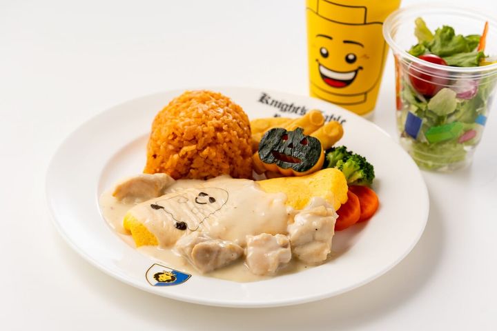 おばけのふんわりタマゴのオムライスセット ～チキンクリーム～