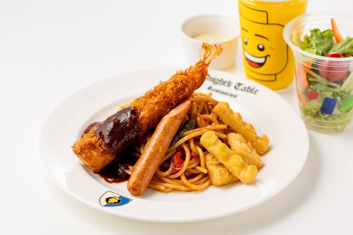 あんかけパスタ ビッグエビフライセット