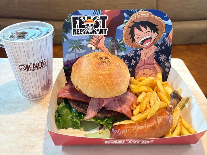 USJ×ワンピース ルフィのスタミナ・ビーフバーガーセット