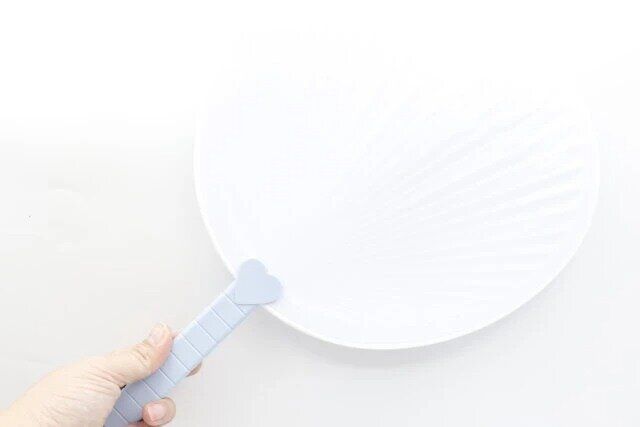 うちわグリップ（ブルー） 使用例