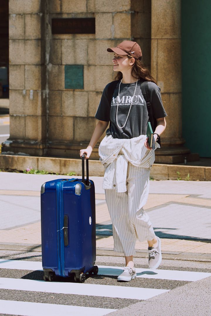 旅行の移動日は動きやすいTシャツスタイルが一番！【本日のFUDGE GIRL-7月21日】