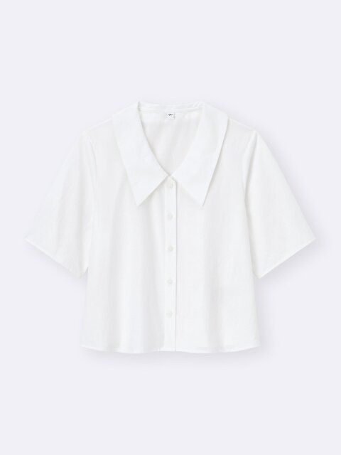 GUのビッグカラーブラウス