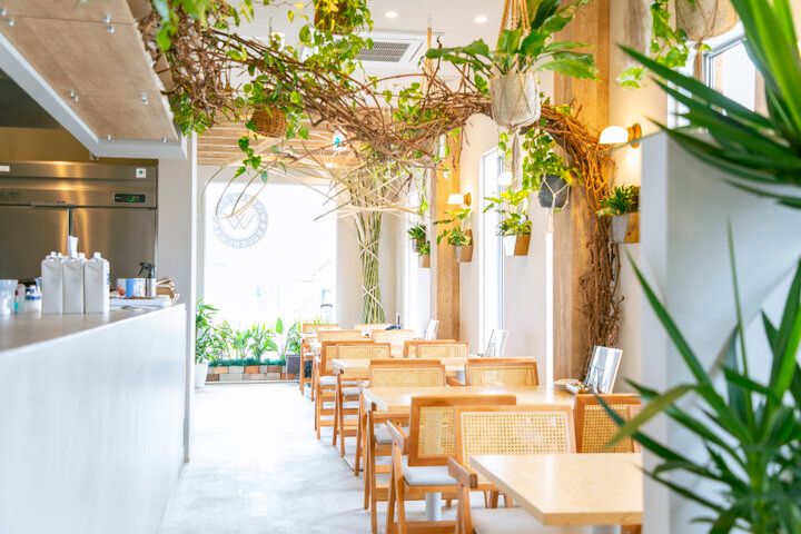 植物に囲まれてのんびりとくつろぐ海辺のカフェ♪「Windera Cafe 鵠沼海岸店」