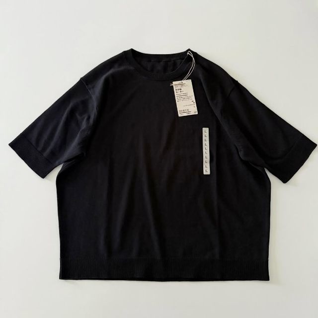 UVカット強撚コットン五分袖セーター