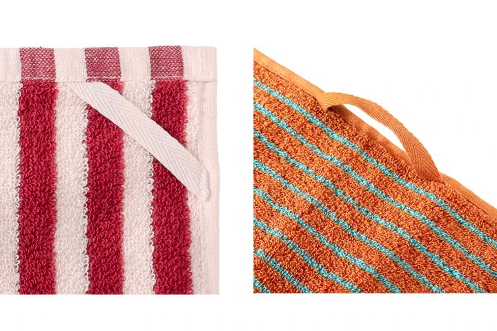 3COINS スリコ しましまタオル ハンガーループ付き