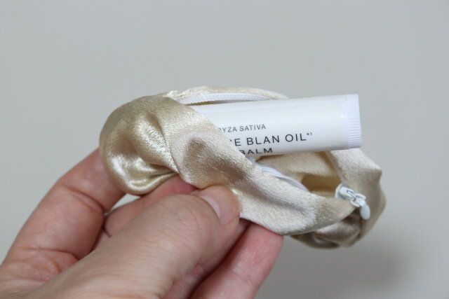 セリア ポケット付きシュシュ ファスナー ポーチ リップ 使用例