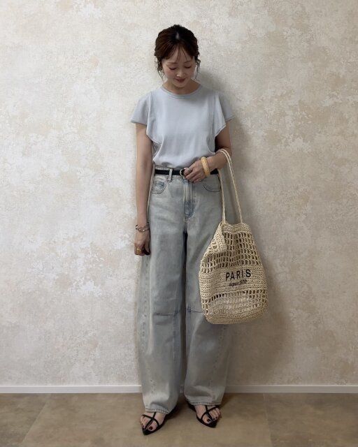 着回しコーデ②バレルレッグパンツで楽ちんお出掛けコーデ