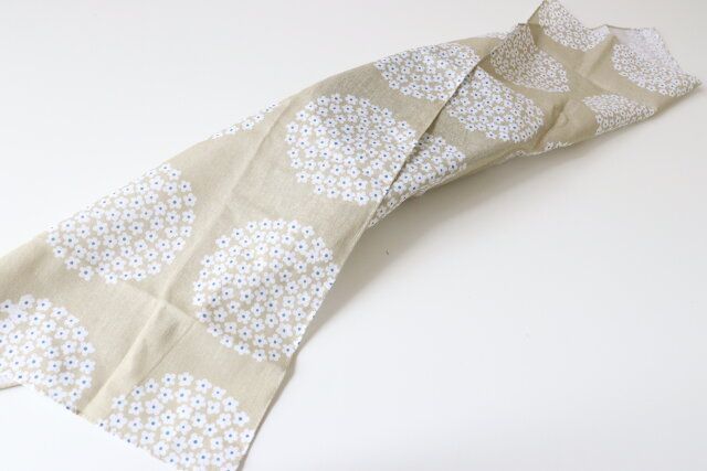 手ぬぐい風タオル北欧風フラワーサークル柄 アレンジ