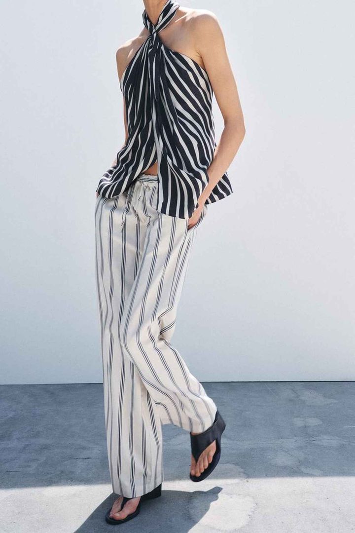 ★ドイツ発*ZARA*新作*ストライプタオリングパンツ★ ZARA】最大65％OFF！？ 夏に活躍しそうな「お買い得ストライプ