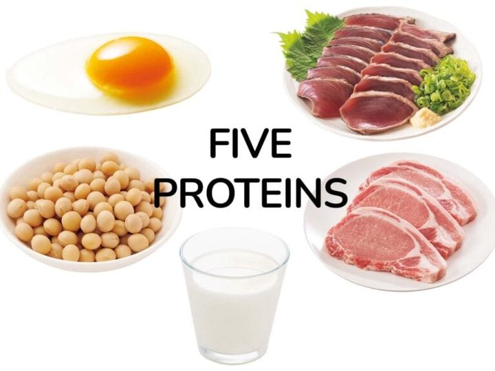 筋肉維持のため5つのたんぱく質をバランスよくとって