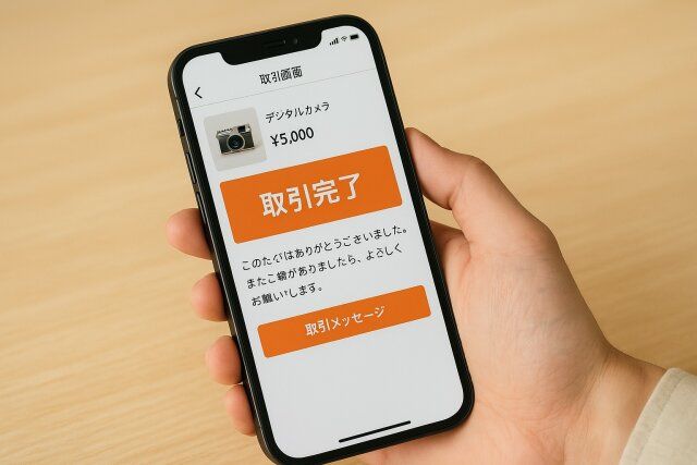 フリマアプリ 評価画面
