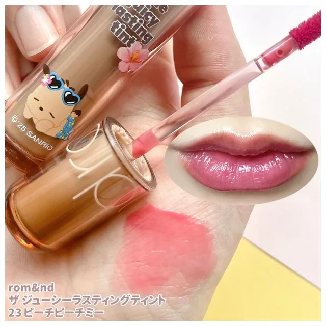 【オリーブヤング×サンリオ】ロムアンド rom&nd ザ ジューシーラスティングティント 23 ピーチピーチミー