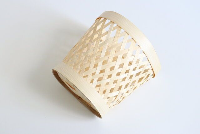 ダイソーのバンブーバスケット（半月型）2