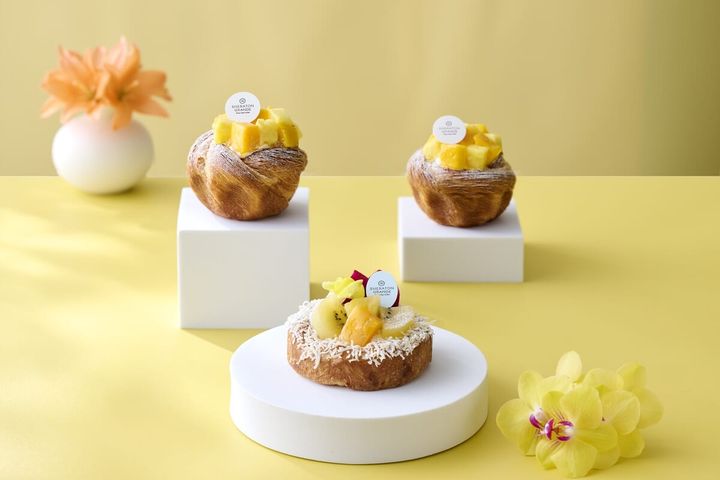 マンスリーベーカリー「トロピカルデニッシュ／マンゴーココナッツブレッド」