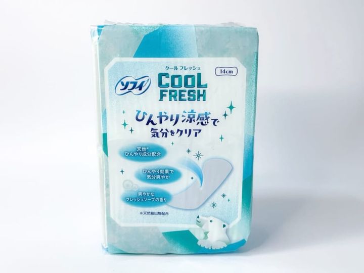 ソフィ「涼感おりものシート COOL FRESH®（クールフレッシュ）」のパッケージ裏面