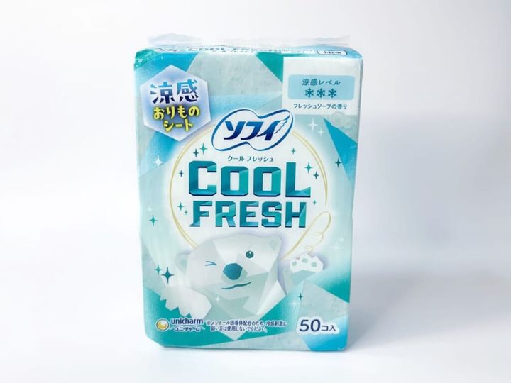 ソフィ「涼感おりものシート COOL FRESH®（クールフレッシュ）」のパッケージ