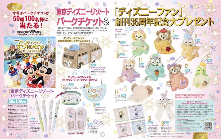 ディズニーファン」創刊35周年記念 パークチケット＆グッズ大プレゼント