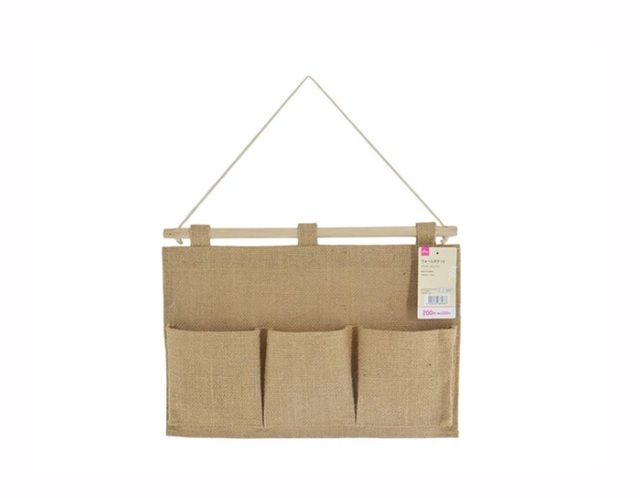 ダイソー ウォールポケット（ウッド、ジュート）