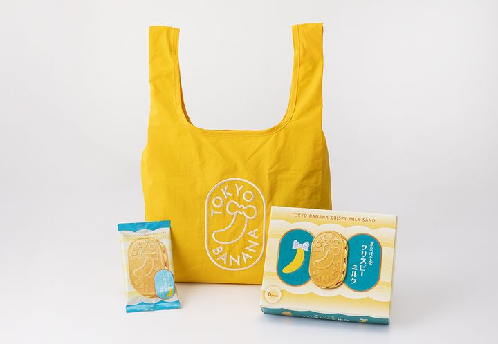 京ばな奈クリスピーミルク 刺しゅうエコバッグセット（6個入り）