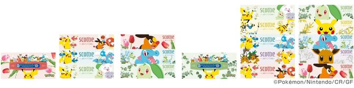 スコッティ ティシュー フラワーボックス 250組 3箱パック／5箱パック ポケモン