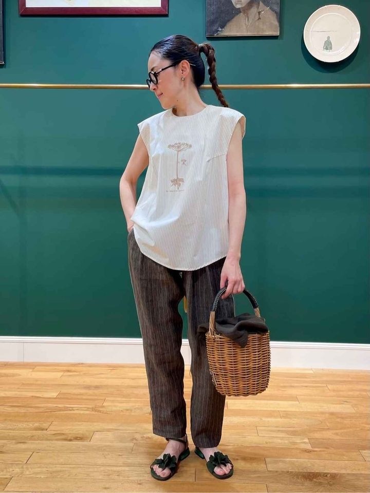 画像: eb.a.gos バケツ M バスケット リネンカブセ 出典：アッシュ・ペー・フランス