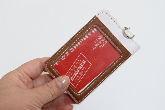 ダイソー レザー調キーホルダー付カードケース 使用例 カードケース