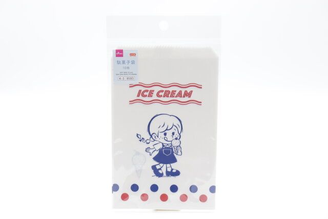 ダイソーの駄菓子袋（夏柄、アイスクリーム）のパッケージ