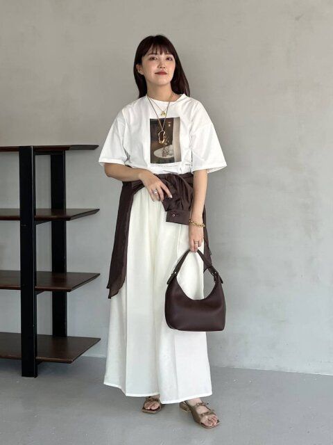 白Tシャツコーデ4