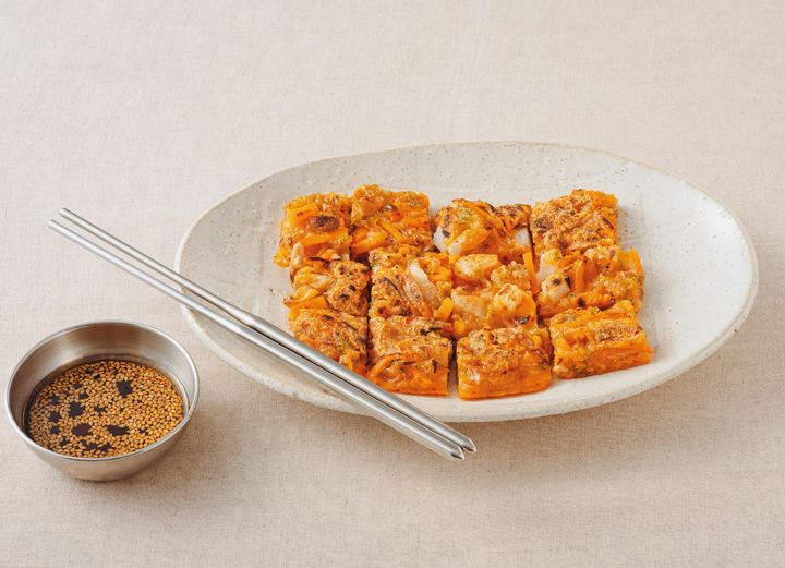 長芋としめじの米粉チヂミ