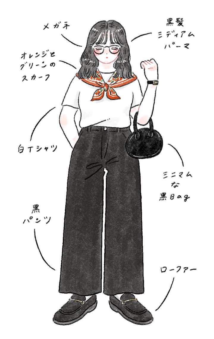 メガネとTシャツの夏コーデ【FUDGENA：aya.mの街で見かけたオシャレさん vol.36】