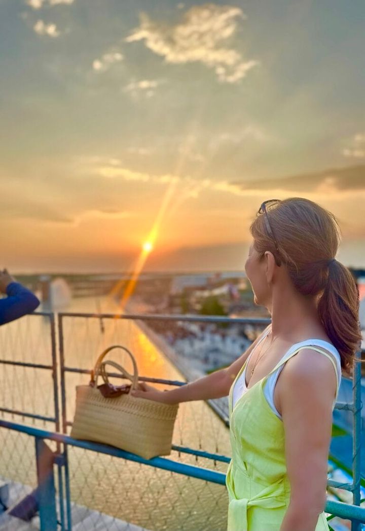 大屋根リングからの夕景