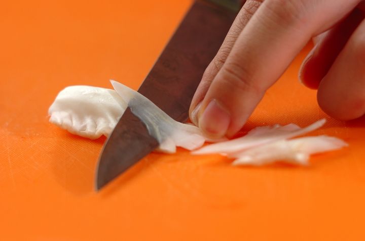 キャベツのナムルの下準備1