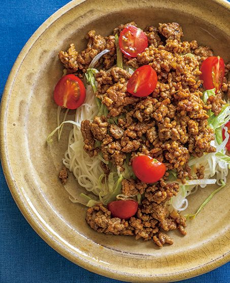 そうめんが食べたい！ カレーの香りがあとをひくタコライス風「スパイシーひき肉そうめん」の画像1