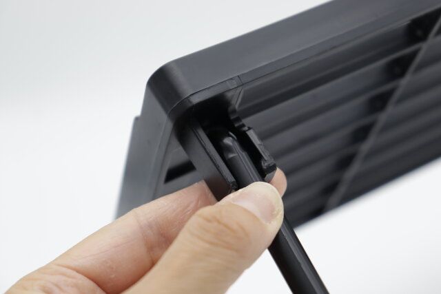 たためるキッチンスタンド（約38.8cm×15.5cm×14.5cm、ブラック） はめ込み