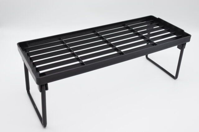 たためるキッチンスタンド（約38.8cm×15.5cm×14.5cm、ブラック） 組み立て完了