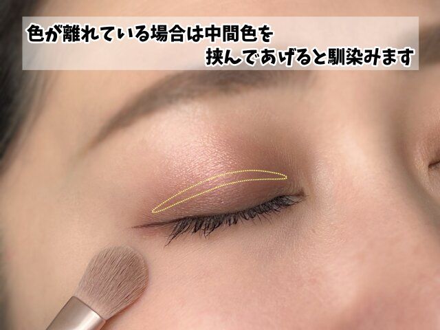 アイシャドウ 中間色 位置
