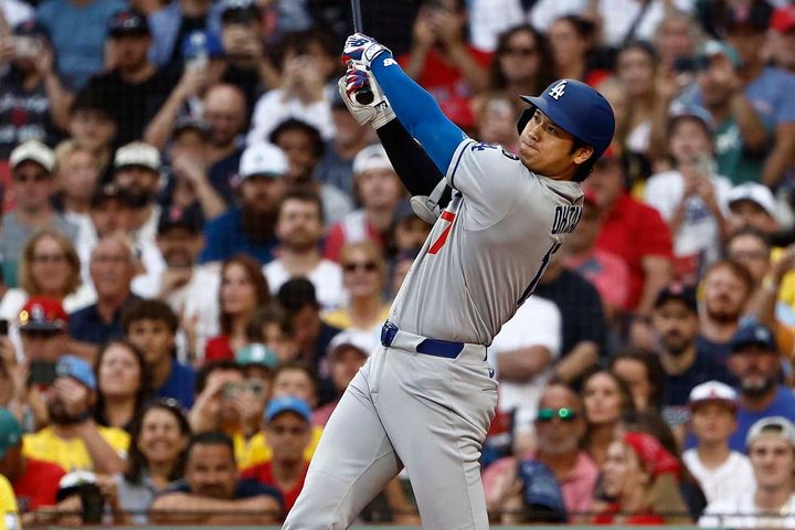 今季38号先頭打者アーチを放ったドジャース・大谷翔平（C）Getty Images