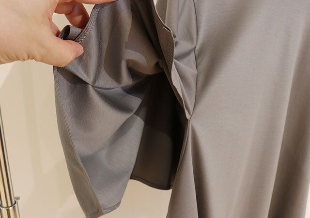 ハンカチスリーブTシャツ PLST 脇