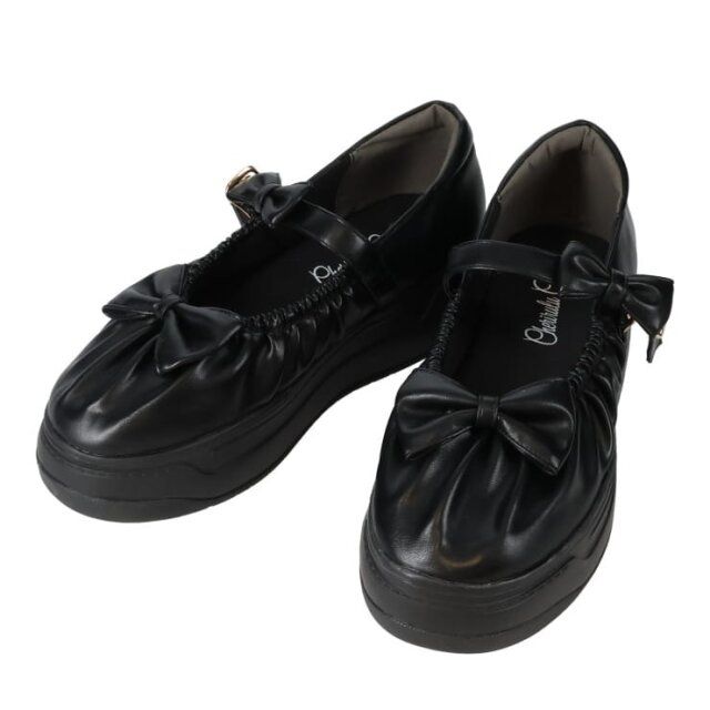 しまむらの厚底バレエシューズ