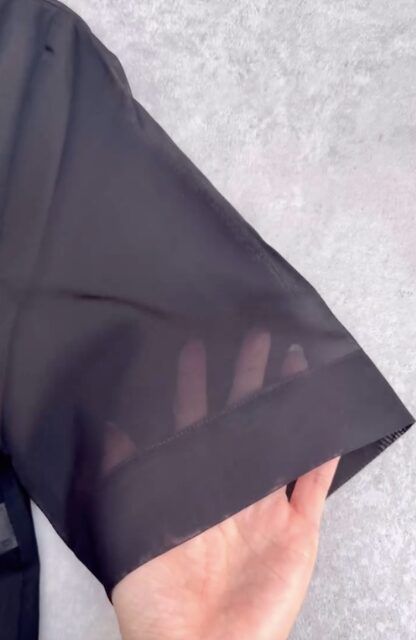 シアーシャツ(5分袖)Qの透け感