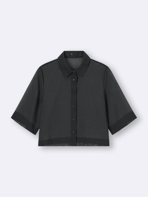 シアーシャツ5分袖