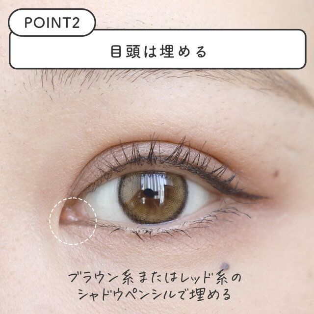 目頭はシャドウかライナーで埋める 解説