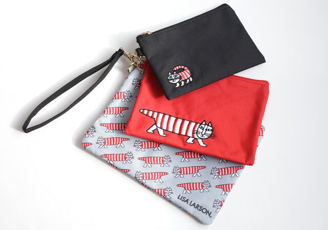 リサ・ラーソン ねこのマイキー3連ポーチ