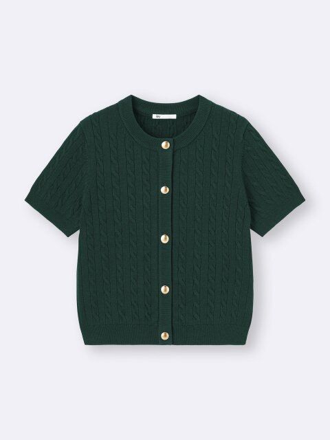 2025gu夏ケーブルメタルボタンカーディガン