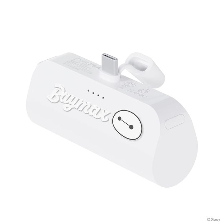 USB Type-C 直挿しモバイルバッテリー 5,000mAh（ベイマックス）斜め