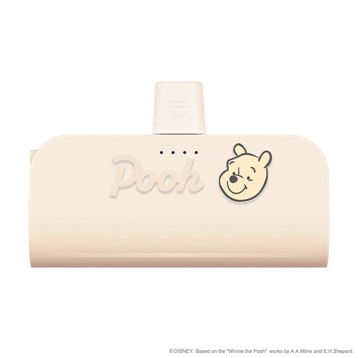 USB Type-C 直挿しモバイルバッテリー 5,000mAh（くまのプーさん）本体