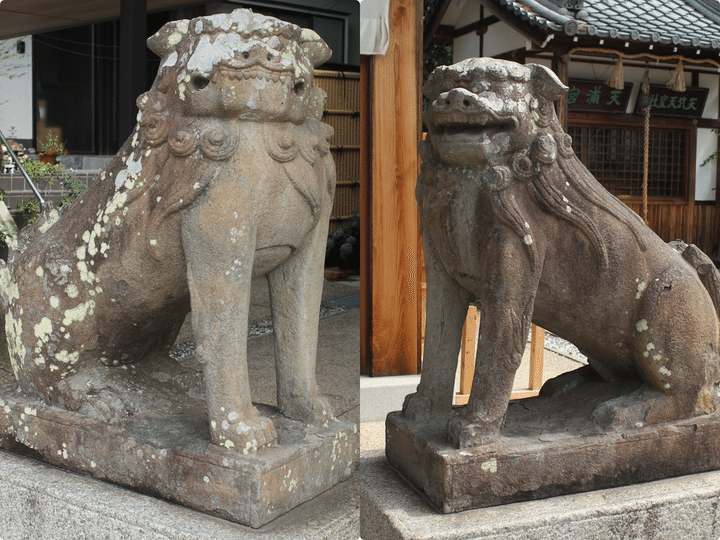 室町時代に制作されたと思われる狛犬