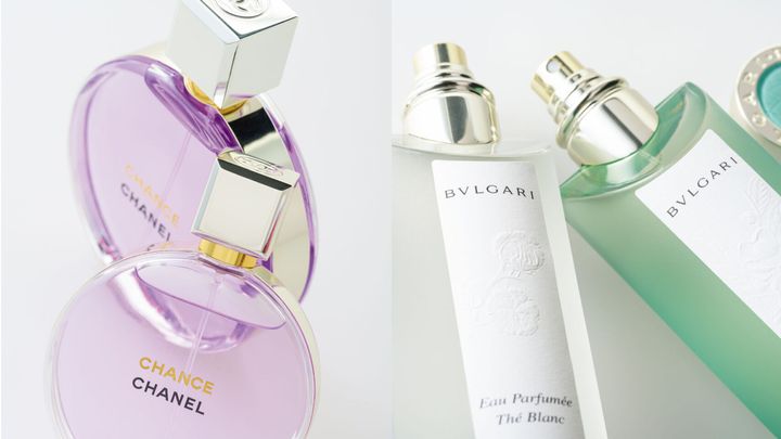 チャンスオー スプランディド オードゥ パルファム、ブルガリ オパフメ テ ブラン オードトワレ 75㎖、同テ ヴェール オードトワレ75㎖
