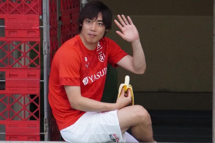 日本代表FW伊東純也、親善試合モンテディオ山形戦取材のQoly編集部撮影写真を公開