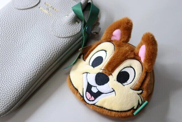 ダイソーのディズニーグッズのダイカットポーチ（チップ）